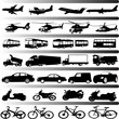 Vector: transportation set vector transportation set vector