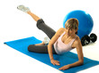 Sportswoman practicing yoga