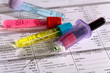 close up of syringe with test tube