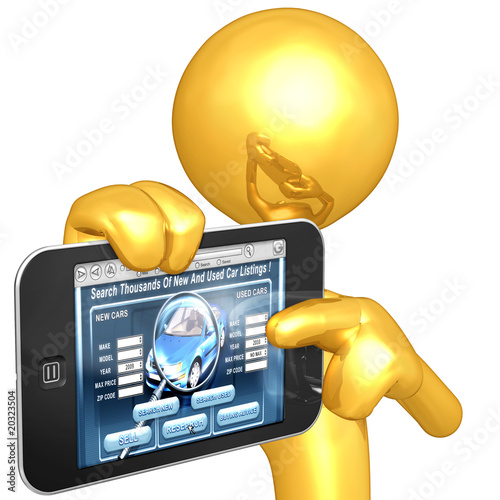 Illustration: Gold Guy Touch Screen Automotive Gold Guy Touch Screen Automotive