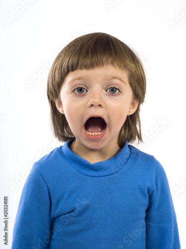 Photo: little girl with open mouth little girl with open mouth