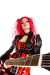 Portrait of attractive girl with guitar