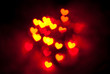Photo: Hearts bokeh background Hearts bokeh background