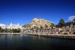Castillo de Santa Barbara y puerto de Alicante