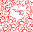 Love vector background made from red hearts