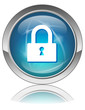 Bouton web rond "ACCES SECURISE" (sécurité internet données)