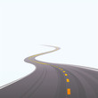 The asphalted road leaving in a distance.Vector illustration The asphalted road leaving in a distance.Vector illustration