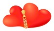two hearts joined together two hearts joined together