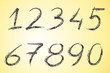 Numbers handwritten