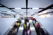 People using escalator