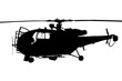 Silhouette d'hélico sécurité civile