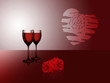 Rotwein zum Valentinstag