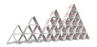 Pyramid built with paperboards