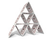 Illustration: Pyramid built with paperboards Pyramid built with paperboards