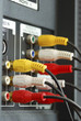 Close up view of the video line-in panel