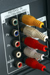Close up view of the video line-in panel