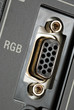 Close up view of the RGB video panel