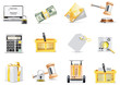 Vector online shopping icon set