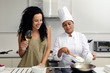 Cookery course: drinking wine and cooking