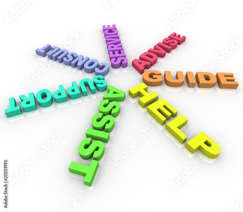 Illustration: Help - Colored Words in a Circle Help - Colored Words in a Circle