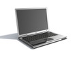 Stylish laptop isolated on white background