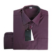 Purple cotton shirt isolated on white background