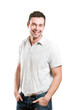 Smiling happy casual young man
