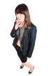 Woman smoking a cigarette