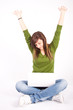 Beautiful teen girl with laptop Beautiful teen girl with laptop
