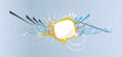 Vektor: decorative speech bubble blue decorative speech bubble blue