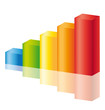 Colorful stick diagram with reflection II