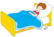 boy sleeping in his bed