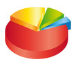Colorful pie diagram icon.
