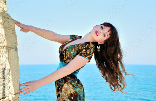Photo: girl against sea girl against sea