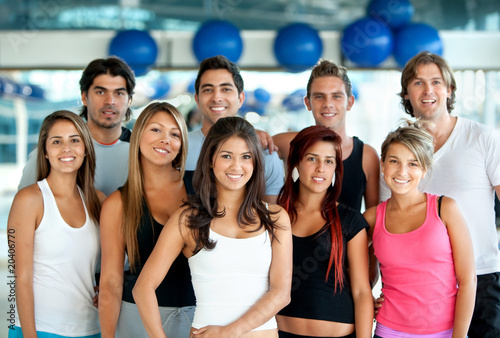 Photo: Group of people at the gym Group of people at the gym