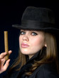 lady and cigar
