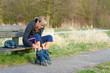 Woman with Rollerblades