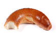 Crispy croissant bitten