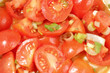 Cherry tomato salad closeup