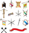 Medieval weapon icon set Medieval weapon icon set