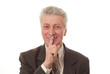 man gesturing a thumbs up isolated on white