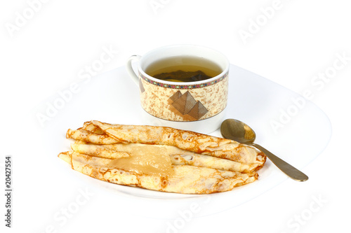 Photo: pancakes with green tea pancakes with green tea