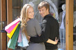 Couple with shopping bags