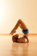 yoga beauty demonstrates the art of balance and grace