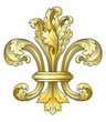 Gold fleur-de-lys vector