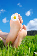 relaxing in the grass