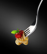 Spaghetti over black