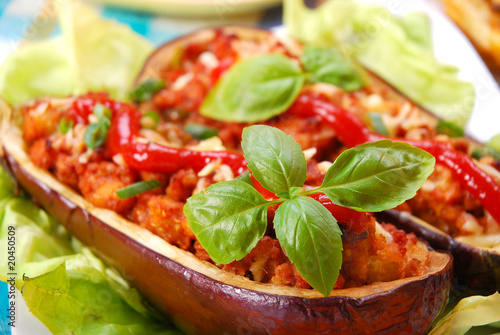 Photo: aubergine stuffed with mince meat aubergine stuffed with mince meat