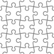 Seamless Jigsaw Puzzle. Vector. Easy to duplicated.