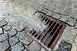 Deckel eines Kanals für Regenwasser